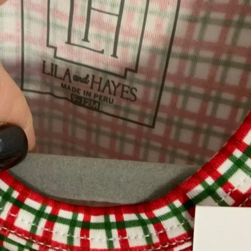 Lila + Hayes Thompson Romper‎ - Holiday Plaid NWT size 9-12mo